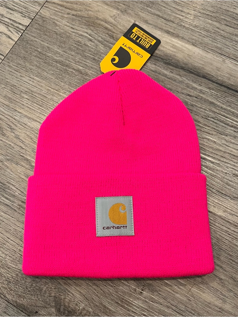 Carhartt Hot Pink Glow P42 Knit Cuffed Beanie Hat Women’s Unisex Workwear Work